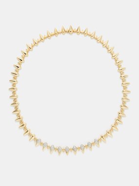 Rainbow K Requin diamond & 14kt gold necklace