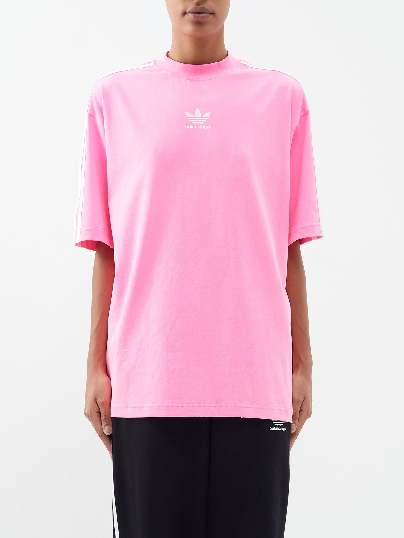 Jordbær temperament lidenskabelig Pink X adidas Trefoil-logo cotton-jersey T-shirt | Balenciaga |  MATCHESFASHION US