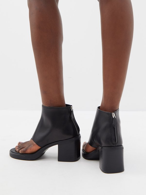 Miu Miu Toe-post 80 leather ankle boots