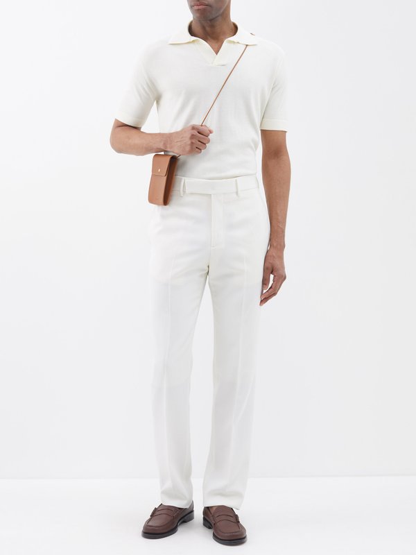 Thom Sweeney Skipper knitted-cotton polo shirt