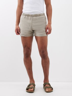 Vilebrequin Barry garment-dyed linen shorts