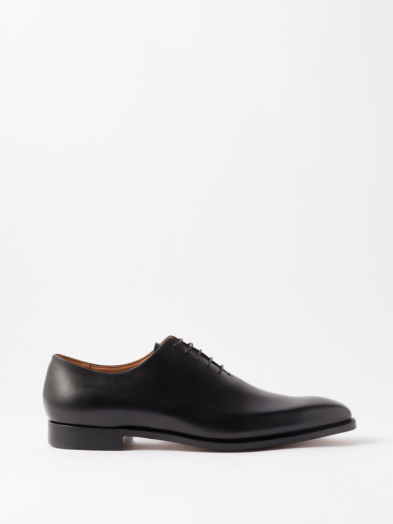 Black Alex leather Derby shoes | Crockett & Jones | MATCHESFASHION