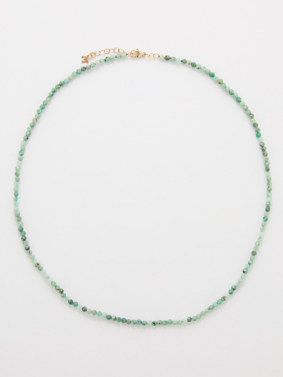 Mateo Emerald & 14kt gold necklace