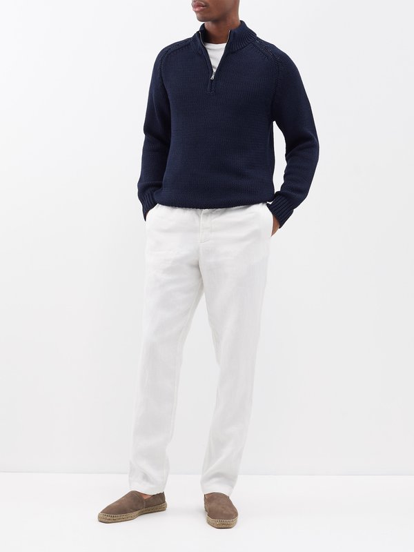Orlebar Brown Lennard quarter-zip organic-cotton sweater