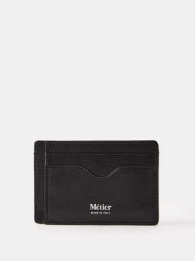 Métier Hot-stamped leather cardholder