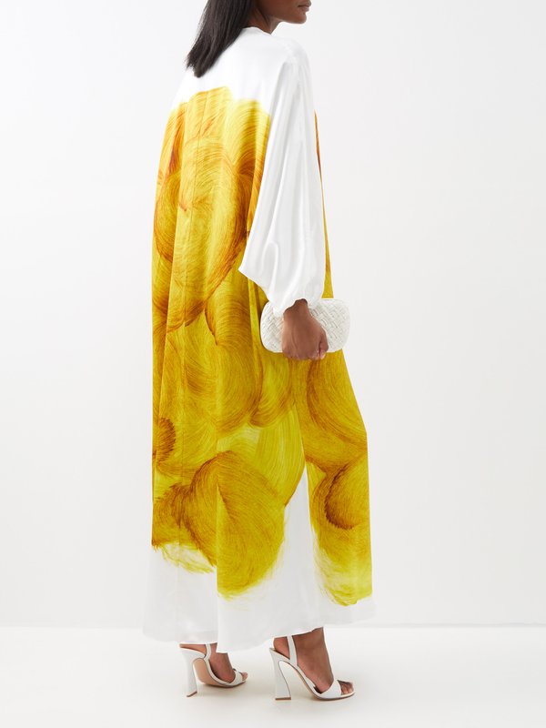 Roksanda Gilda brushstroke-print silk dress