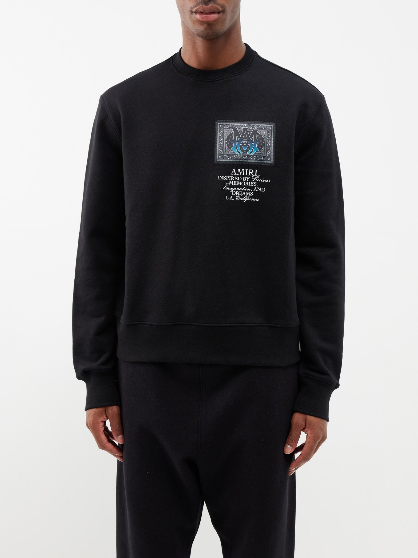 AMIRI - Printed Fleece-Back Cotton-Jersey Sweatshirt - Black Amiri