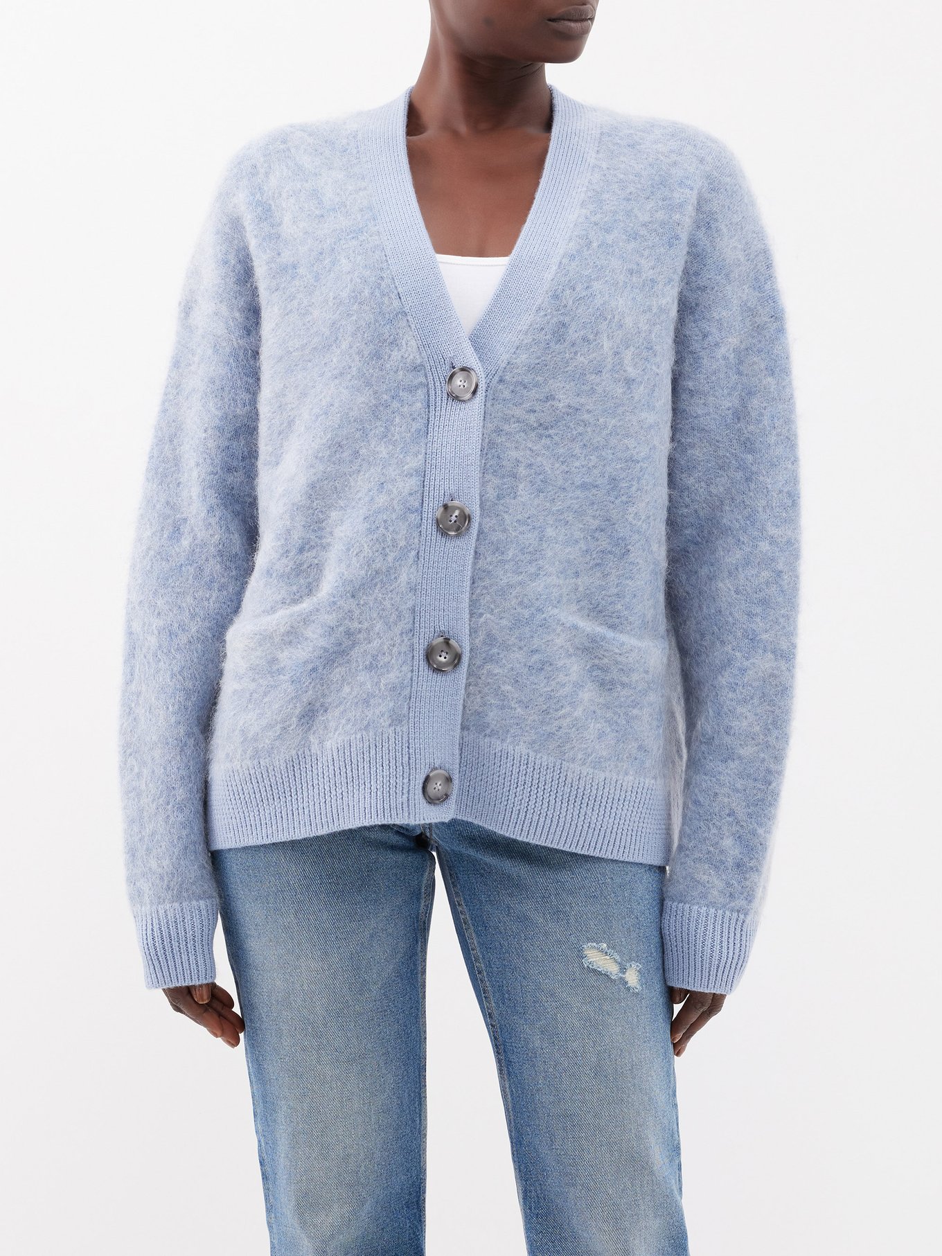 Rives oversized wool-blend cardigan | Acne Studios