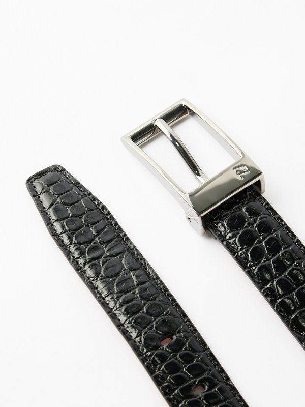 Christian Louboutin Bizebelt crocodile-effect leather belt