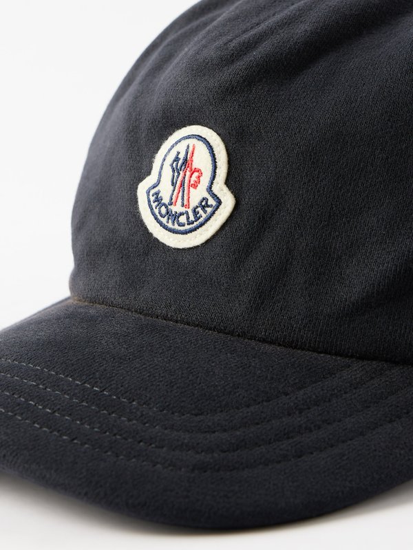 Moncler Logo-patch cotton-fleece baseball cap