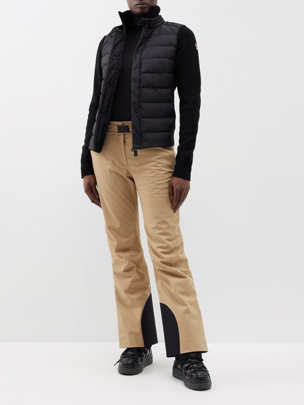 Moncler Grenoble Down-panelled wool-blend cardigan