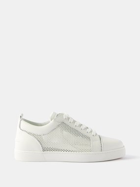 Christian Louboutin Louis Junior perforated leather trainers