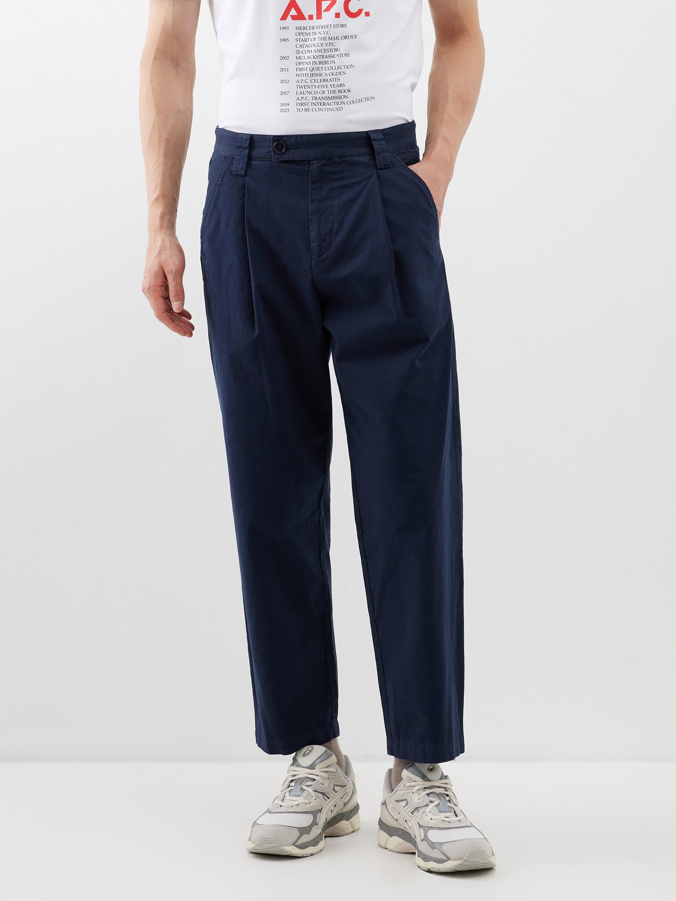 Renato pleated cotton-twill trousers | A.P.C.