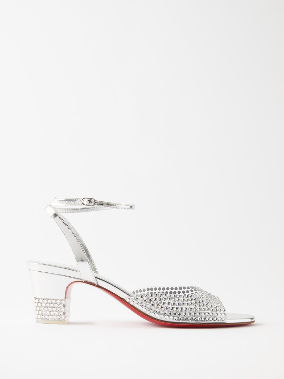 Christian Louboutin Cassandrissima 45 leather and PVC sandals