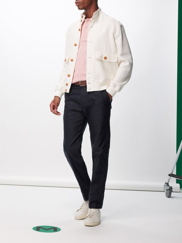 Tom Ford Flat-front cotton-twill chinos