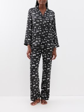 Anya Hindmarch Eye-print silk pyjamas