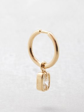 Gemella Bubble Bezel diamond & 18kt gold earring – A-M