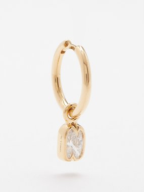 Gemella Bubble Bezel diamond & 18kt gold earring – N-Z