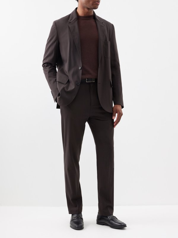 Dunhill Elasticated-waist stretch-wool trousers