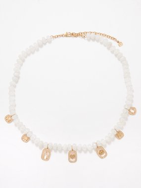 Sydney Evan Icon diamond, enamel & 14kt gold necklace