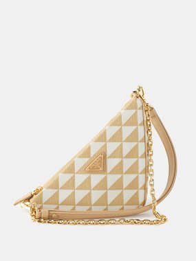 Prada Symbole triangle jacquard-canvas shoulder bag