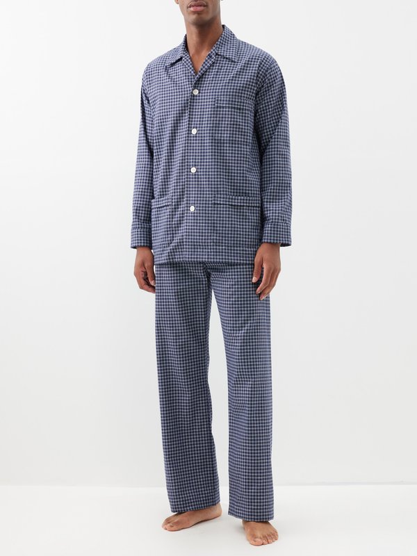 Derek Rose Braemar checked-cotton pyjamas
