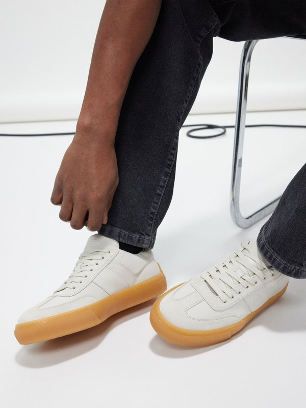 Tod's Panelled suede and leather trainers