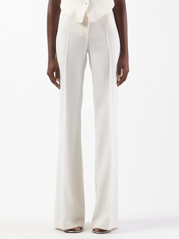 Etro Pressed-crease flared trousers