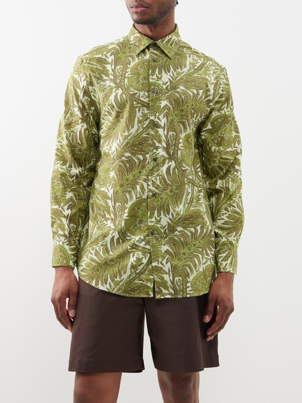 Etro Floral-print cotton shirt