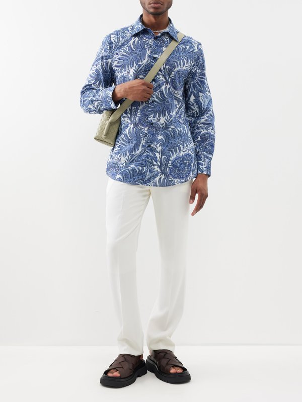 Etro Floral-print cotton shirt