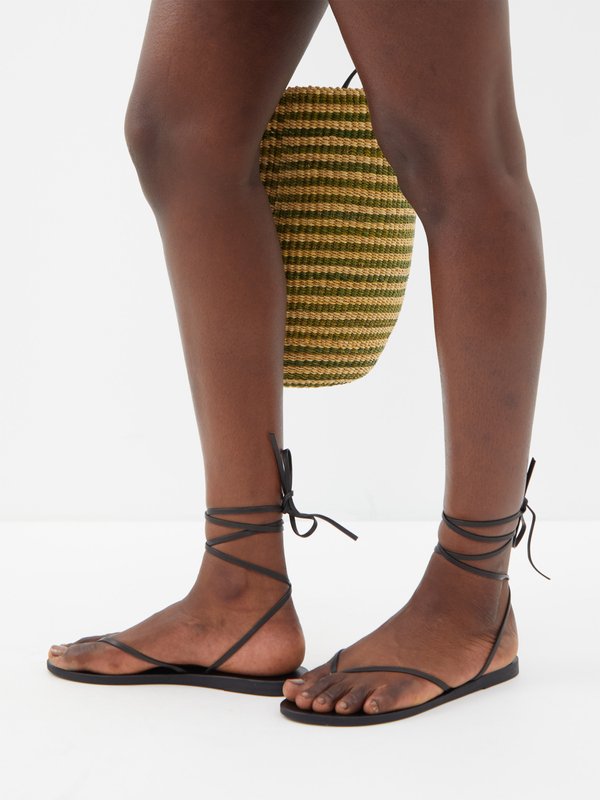 Ancient Greek Sandals Celia ankle-tie leather sandals