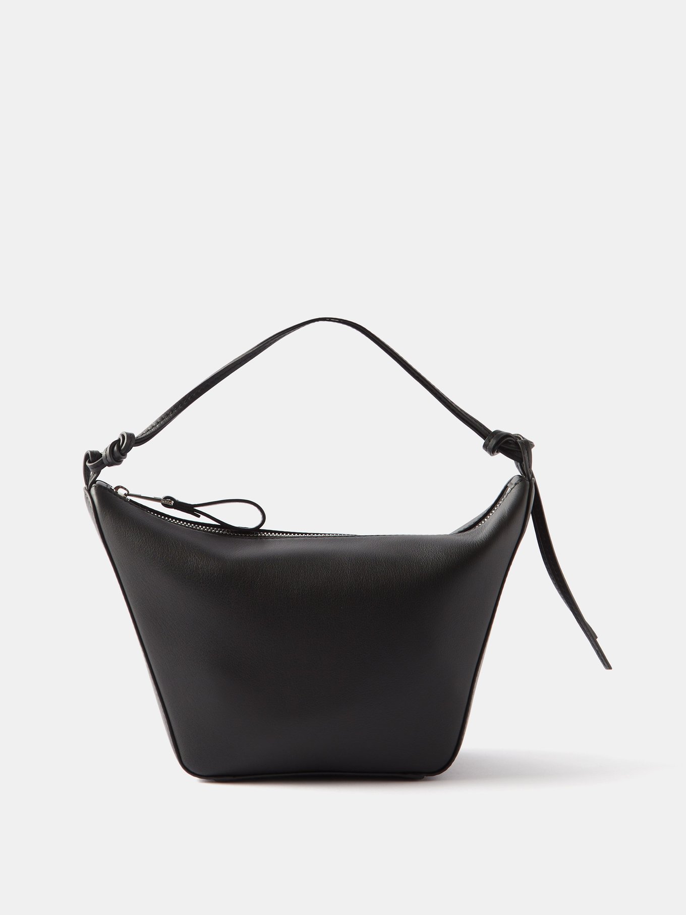 Hammock Small Leather Shoulder Bag in Black - Loewe