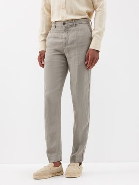120% Lino Flat front linen trousers