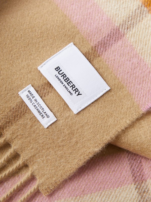 Burberry Giant Check cashmere scarf