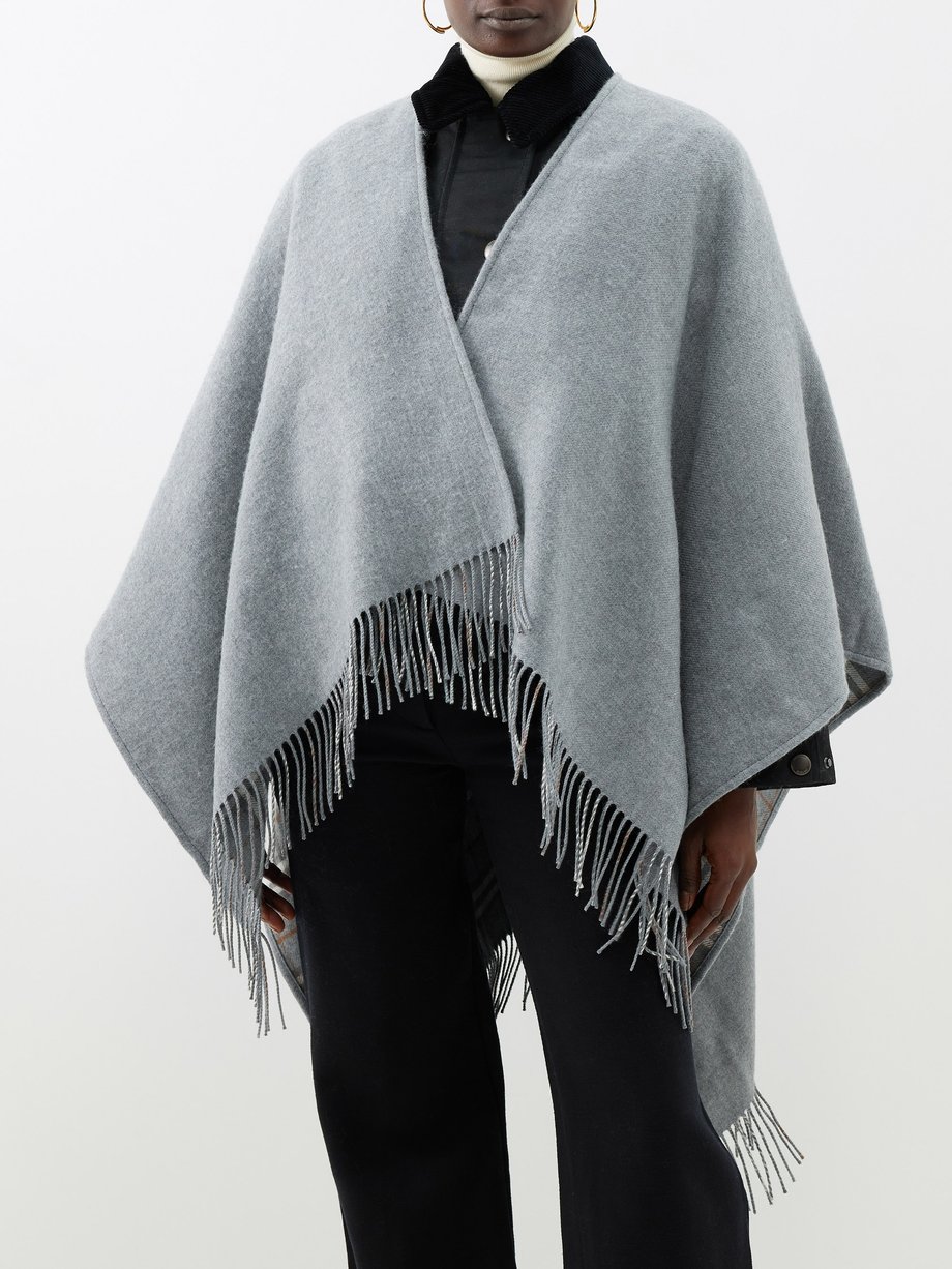 Burberry Check reversible wool shawl