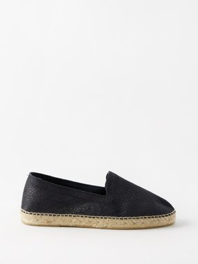 The Resort Co Woven-suede espadrilles