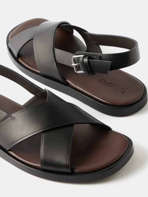Lanvin Alto leather flat sandals