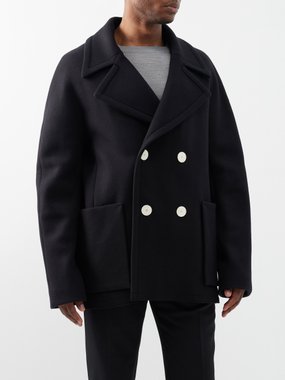 Lanvin Double-breasted wool peacoat