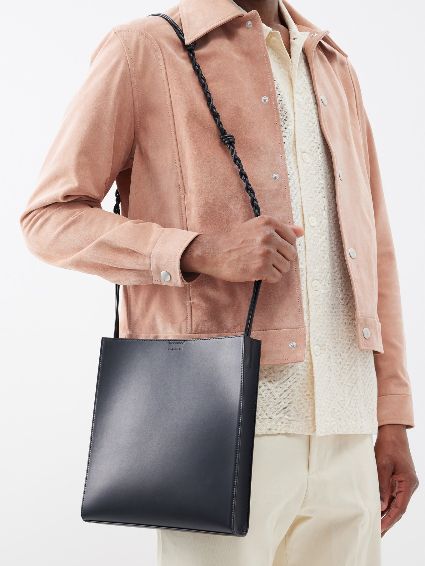Jil Sander Braided Strap Medium Leather Bum Bag Women Bags