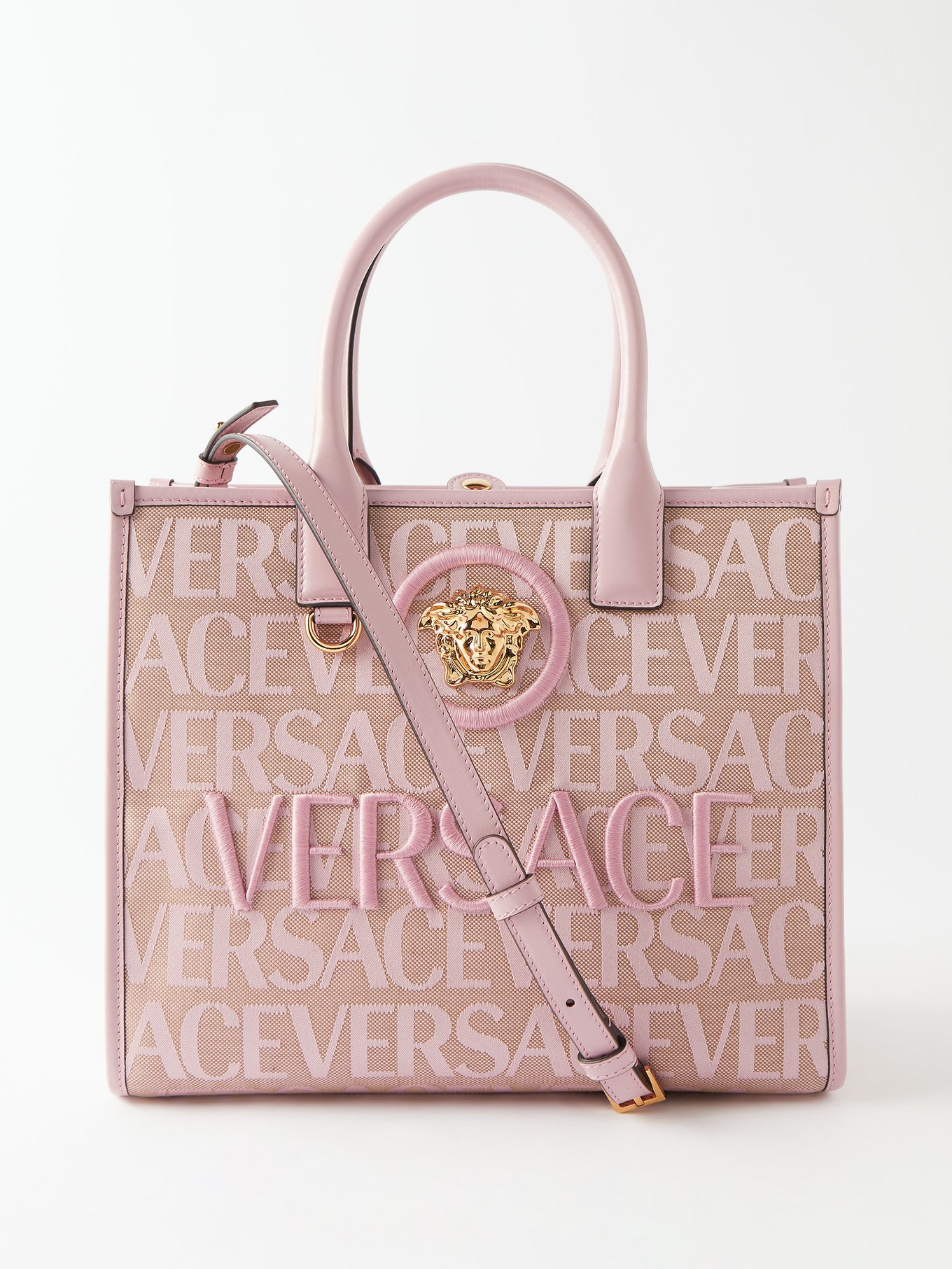 Versace Crystal-Embellished Medusa Beach Bag