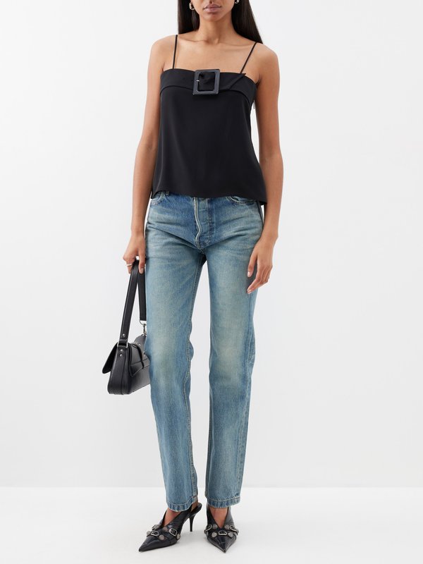 Christopher Kane Me Now buckled georgette top