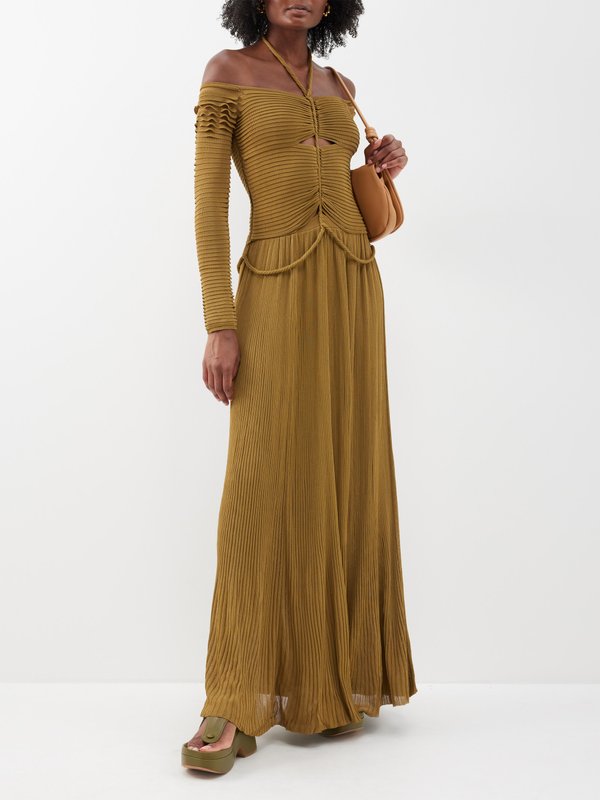 Altuzarra Imia cutout ribbed-knit maxi dress