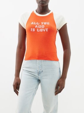 Re/Done All You Add-print cotton-jersey T-shirt