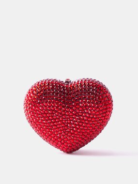 Judith Leiber Heart mini crystal-embellished box