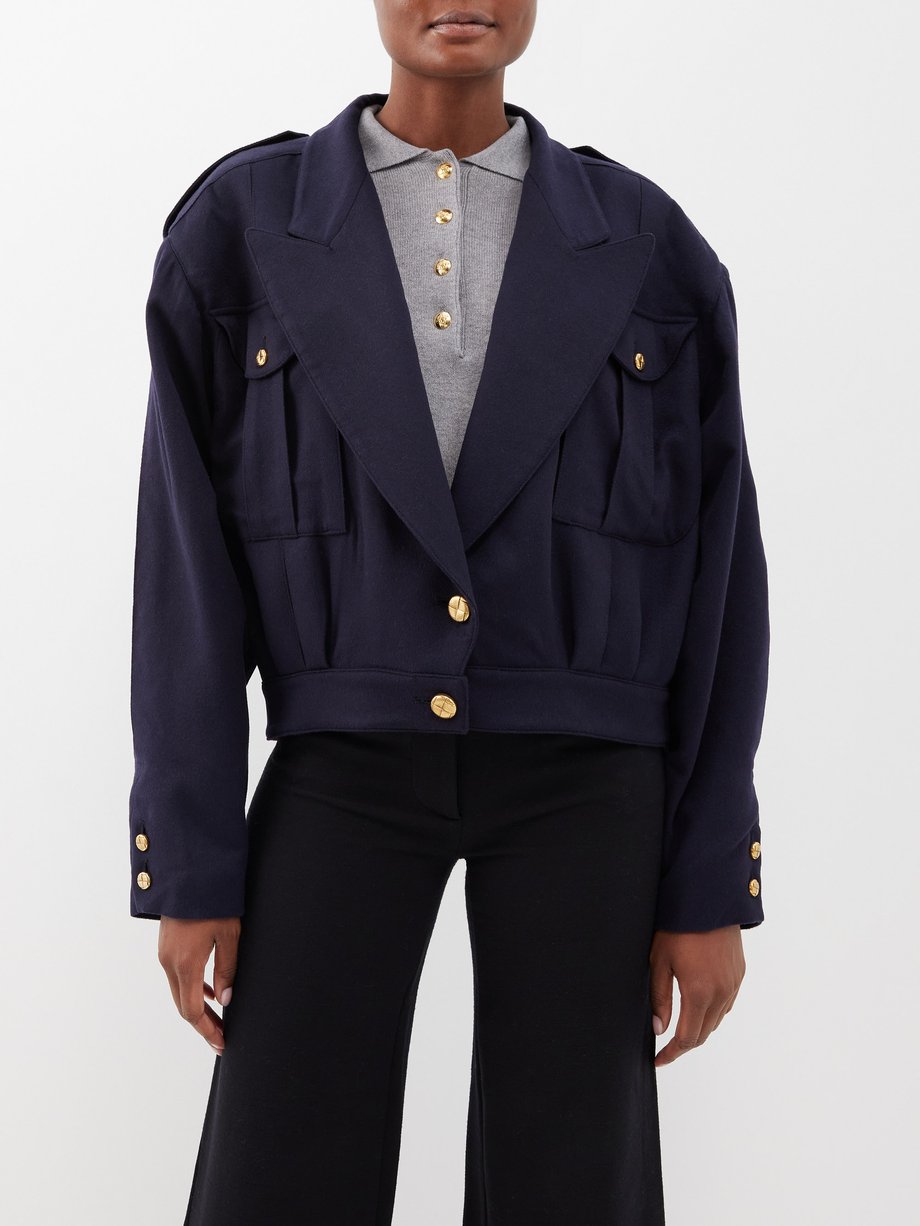 Blazé Milano Mystere cropped wool-blend jacket