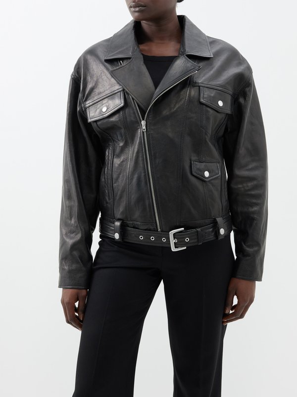 Nili Lotan Lenny leather biker jacket