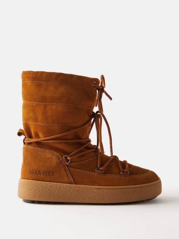Moon Boot Track suede lace-up boots