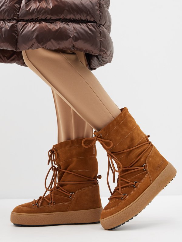 Moon Boot Track suede lace-up boots