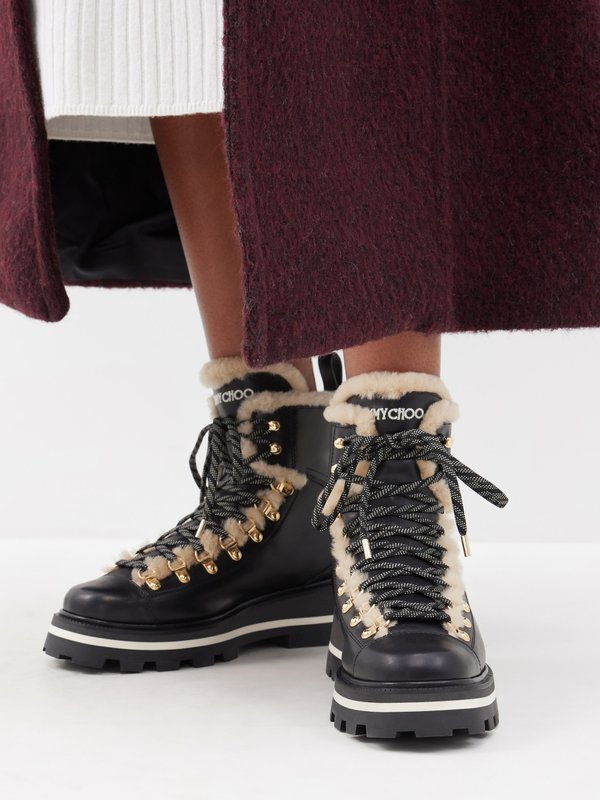 Jimmy Choo Chike shearling-lined leather boots