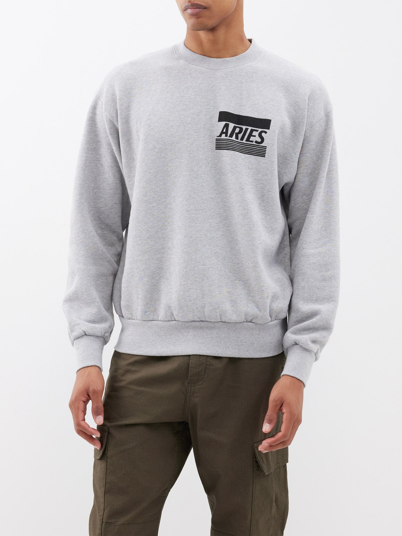 Credit card-print cotton-jersey sweatshirt | Aries